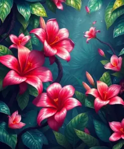 Stray Beneath Tropic Blooms Paint By Numbers