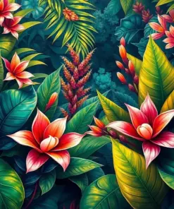 Stray Beneath Tropic Blooms Paint By Numbers