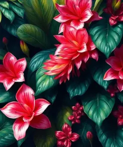 Stray Beneath Tropic Blooms Paint By Numbers