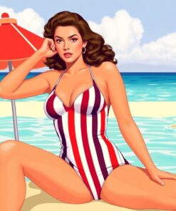 Retro Swimsuit Paint Numbers
