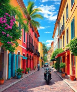 Tropical Streets Paint Numbers