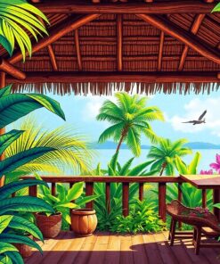 Tropical Louvers Paint Numbers