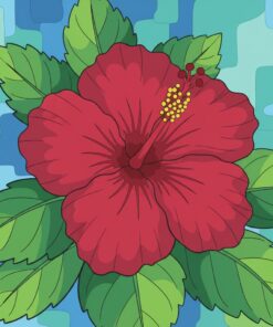Study Of Tropical Hibiscus Paint By Numbers