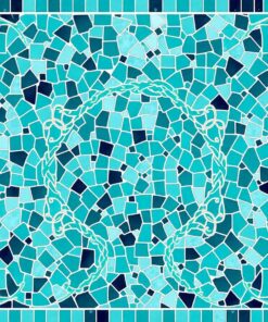Submerged Turquoise Celtic Mosaic Paint By Numbers