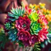 Succulent Bouquet Flowers paint by numbers