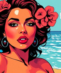 Sultry Copacabana Pulp Cover Paint By Numbers