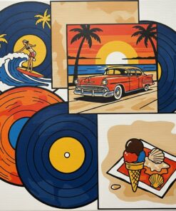 Sunbaked Americana Beach LPs Paint By Numbers