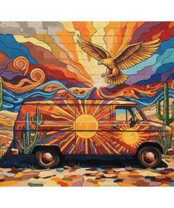 Sunbaked Cinderblock Van Mural Paint By Numbers