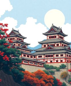 Woodblock Castle Paint Numbers