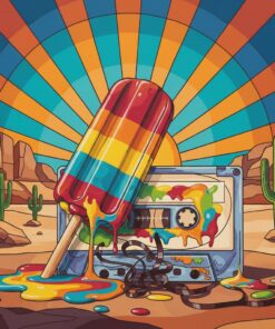 Sunbaked Popsicle Cassette Paint By Numbers