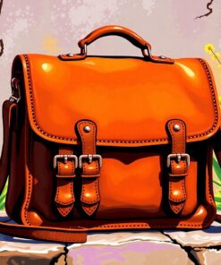 Sunbaked Realistic Leather Satchel Paint By Numbers
