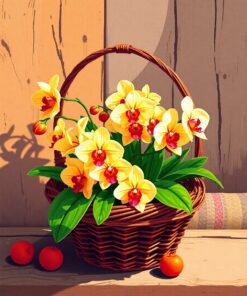 Orchid Basket Paint Numbers