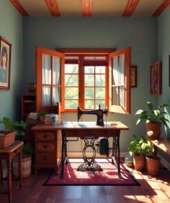 Sewing Desk Paint Numbers