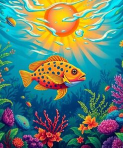 Sunfish Entering Tropical Abyss Paint By Numbers