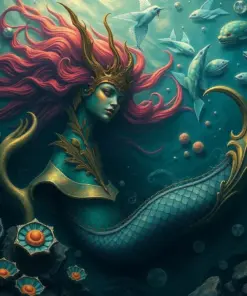 Sunken Brass Siren Encounter Paint By Numbers