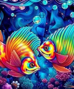 Sunken Iridescent Fins Paint By Numbers