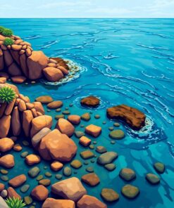 Sunken Iron Tide Pool Paint By Numbers