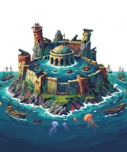 Sunken Island Maritime Defense Paint By Numbers