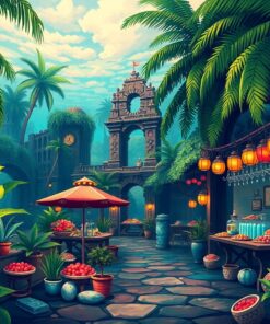 Tropical Bazaar Paint Numbers