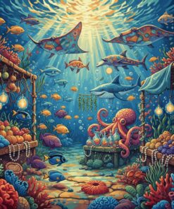 Sunken Tropical Bazaar Paint By Numbers