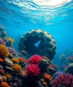 Sunken Tropical Helmet Habitat Paint By Numbers