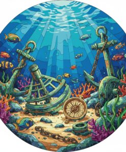 Sunken Vintage Brass Relic Paint By Numbers