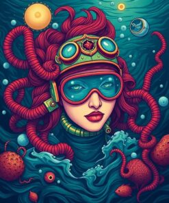 Diver Illusion Paint Numbers