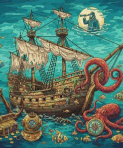 Sunken Vintage Mariner Fate Paint By Numbers