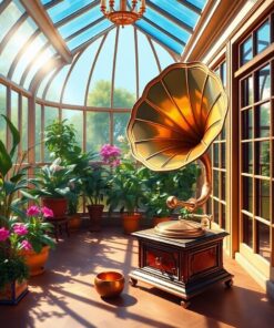 Brass Gramophone Paint Numbers