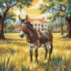 Sunlit Antique Plantation Mule Paint By Numbers