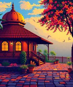 Sunlit Bombay Station Retreat Paint By Numbers