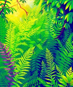 Botanical Fronds Paint Numbers