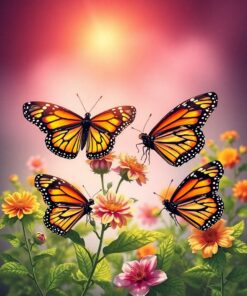 Botanical Monarchs Paint Numbers