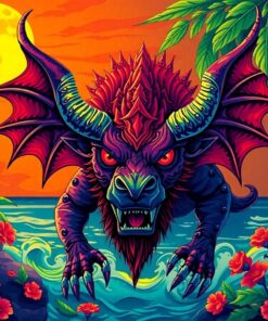 Sunlit Caribbean Gothic Beast Paint By Numbers