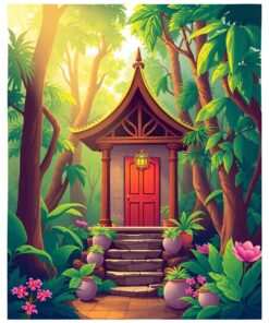 Rainforest Shrine Paint Numbers