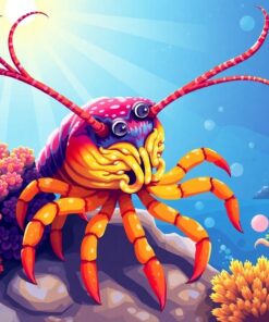 Sunlit Coastal Crustacean Paint By Numbers