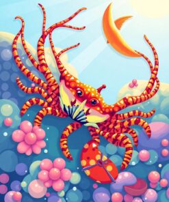 Coastal Crustaceans Paint Numbers