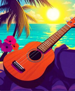 Coastal Ukulele Paint Numbers