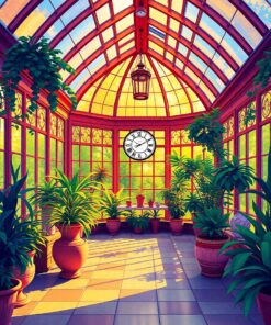 Conservatory Timepiece Paint Numbers
