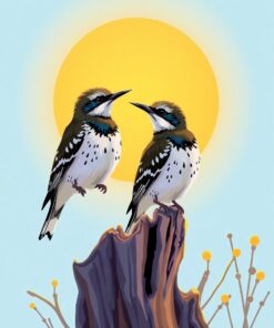 Driftwood Kingbirds Paint Numbers