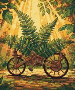 Sunlit Fern Pedal Machine Paint By Numbers