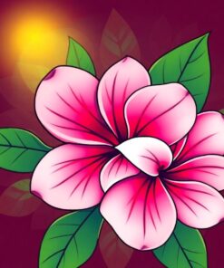 Frangipani Mandala Paint Numbers