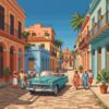 Sunlit Havana Heritage Route Paint By Numbers