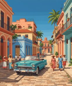 Sunlit Havana Heritage Route Paint By Numbers