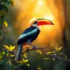Sunlit Hornbill Perch paint by numbers