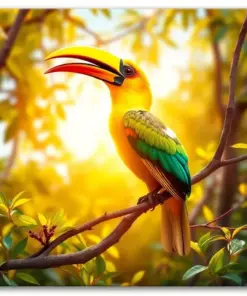 Sunlit Hornbill Perch Paint By Numbers