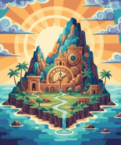 Sunlit Island Chronometer Paint By Numbers