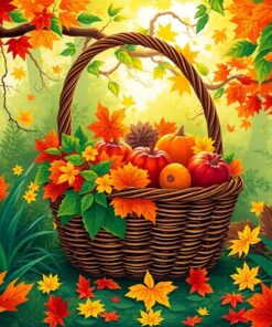 Autumn Basket Paint Numbers