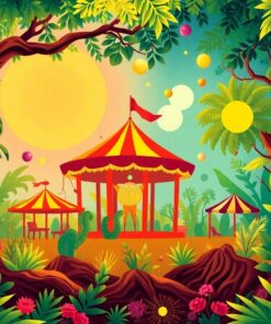 Sunlit Jungle Carnival Roots Paint By Numbers