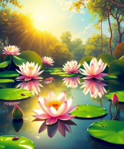 Lily Reflections Paint Numbers